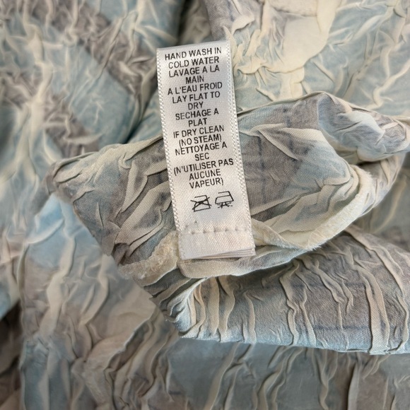 KOMAROV Blue and Gold Print Midi Dress Size Large - Picture 7 of 8